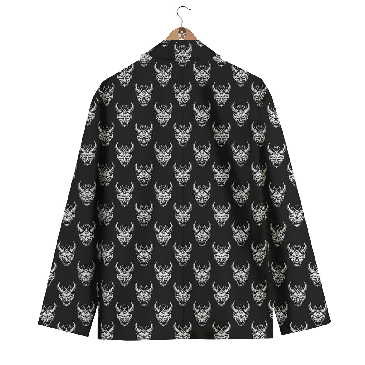 Samurai Ghost Mask Print Pattern Men's Blazer-grizzshop