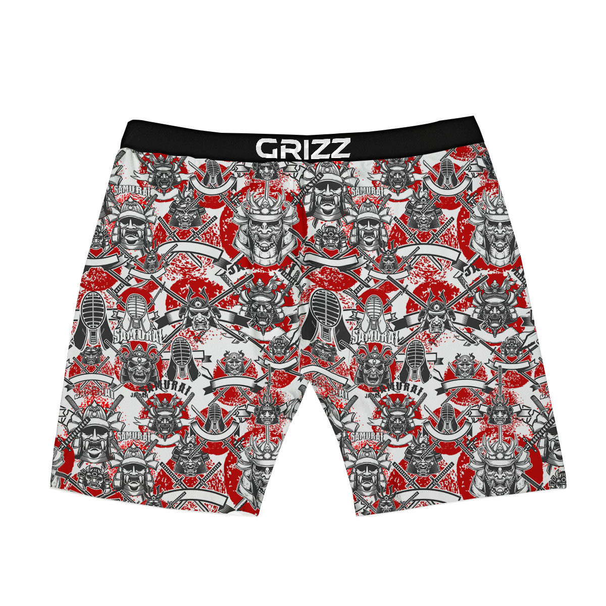 Samurai Japanese Print Pattern Boxer Briefs-grizzshop