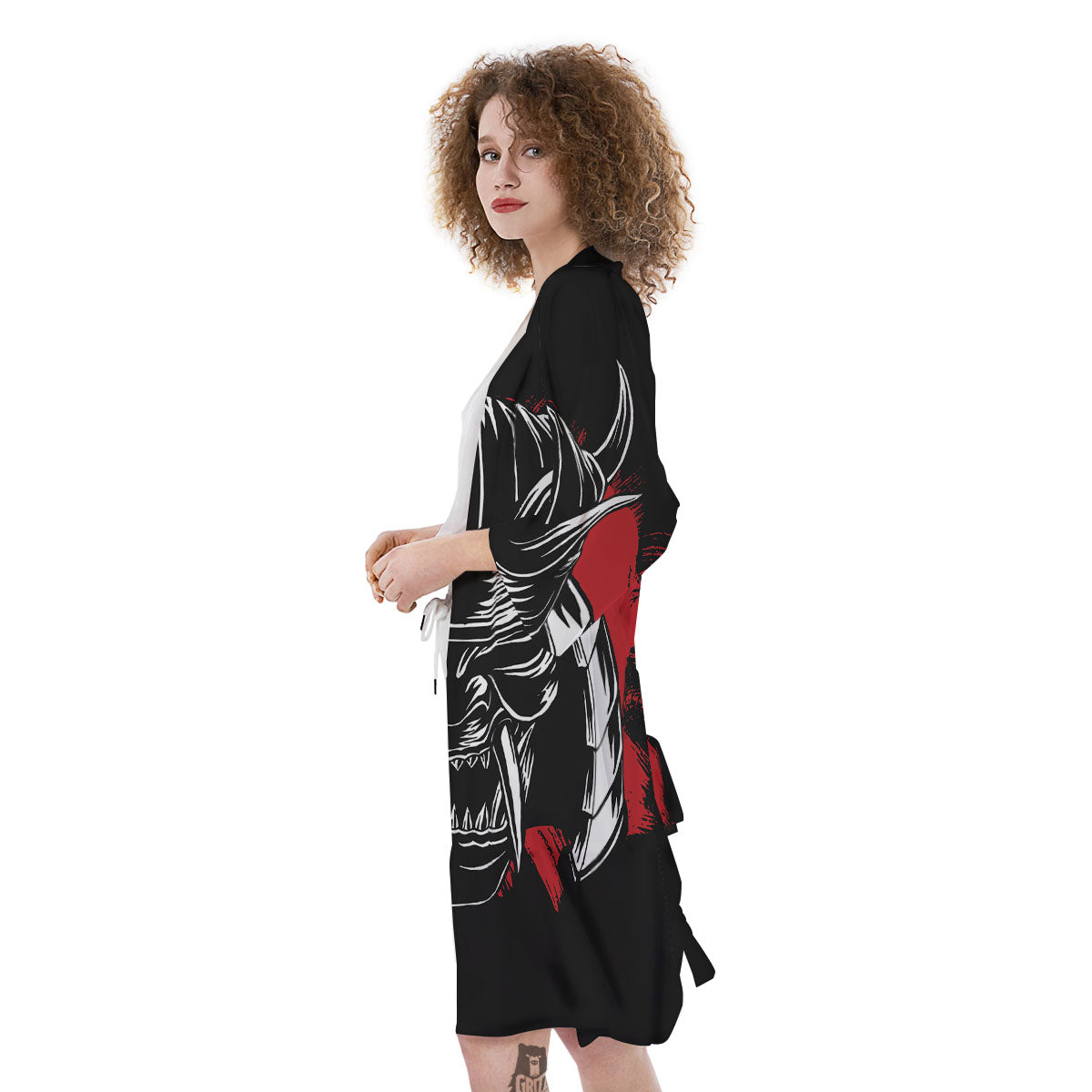 Samurai Mask Old Japanese Print Kimono-grizzshop