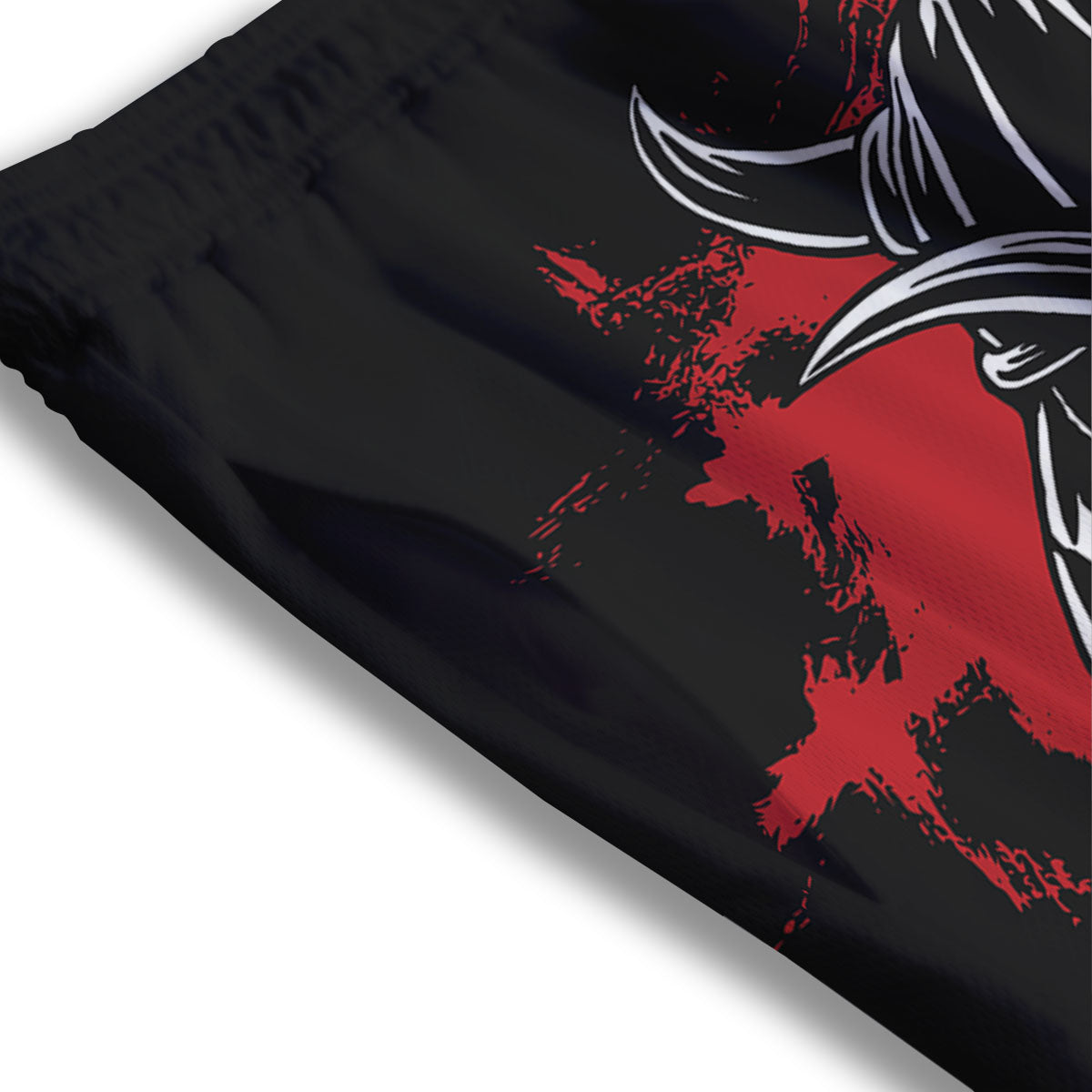 Samurai Mask Old Japanese Print Mesh Shorts