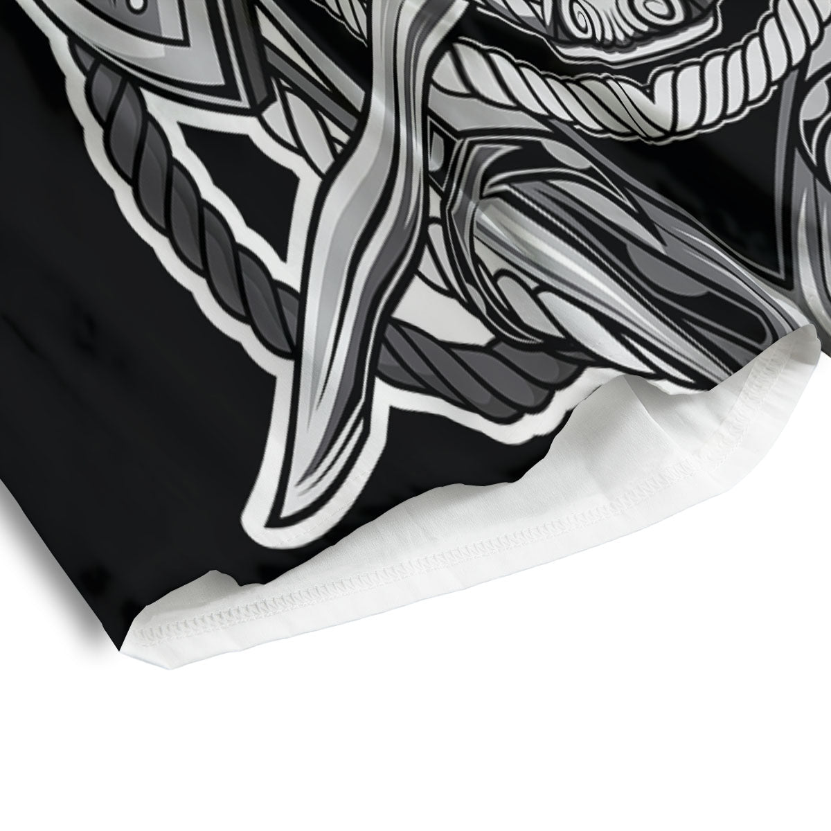 Samurai Mask Silver Print Men's Athletic Shorts
