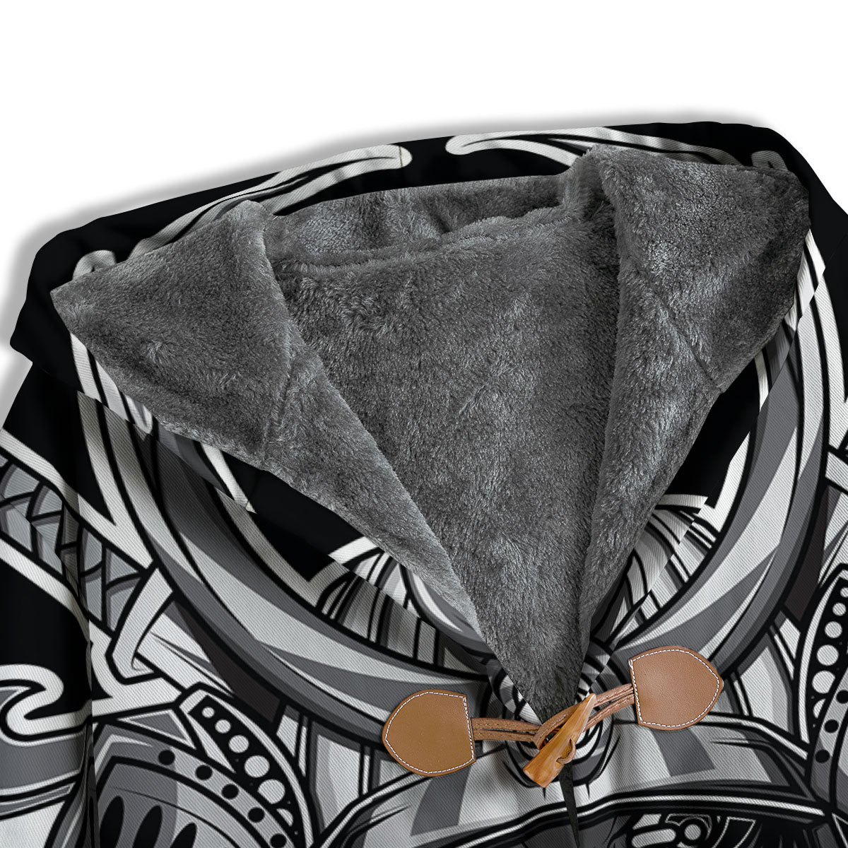 Samurai Mask Silver Print Men's Windbreaker Jacket-grizzshop
