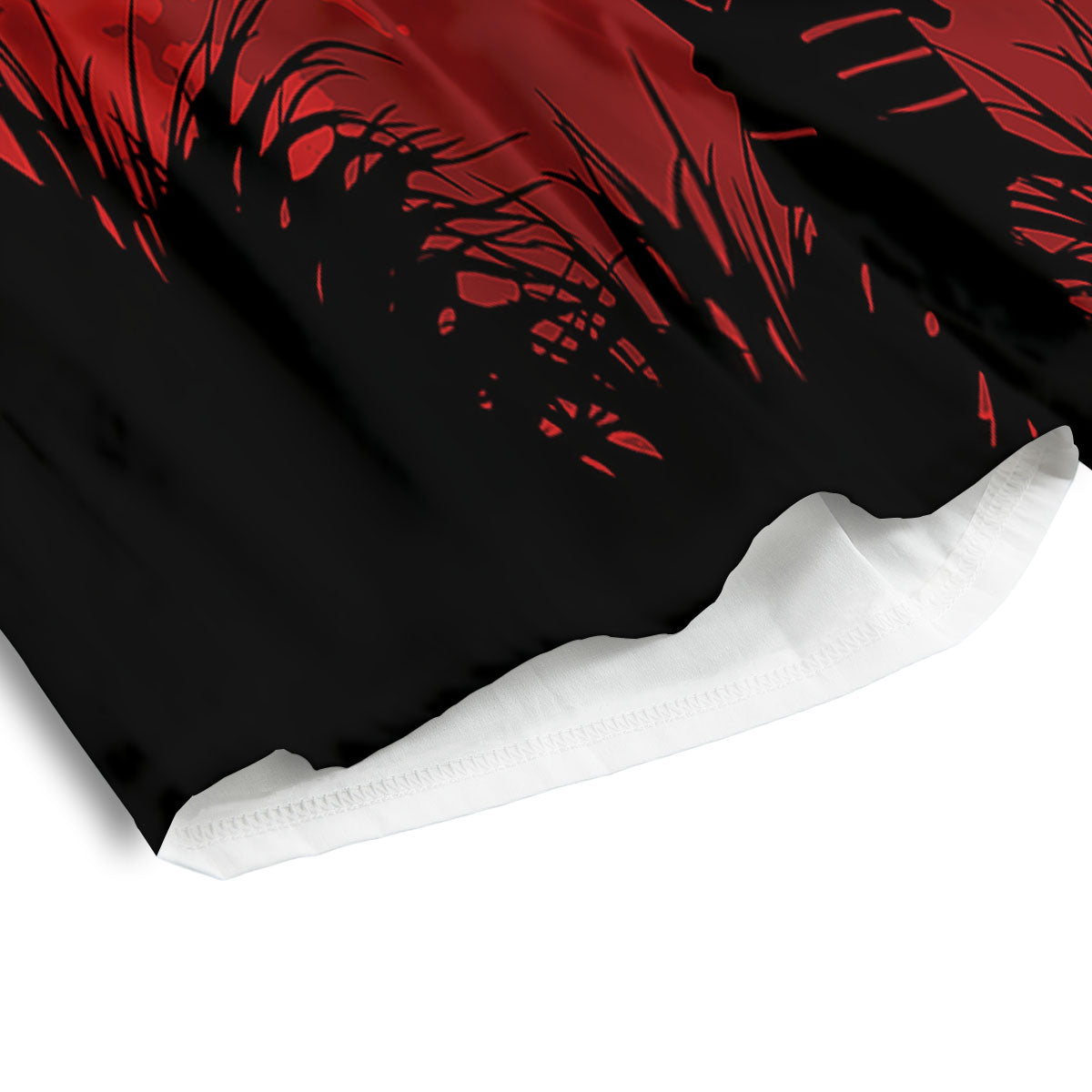 Samurai Red Sun Print Men's Athletic Shorts