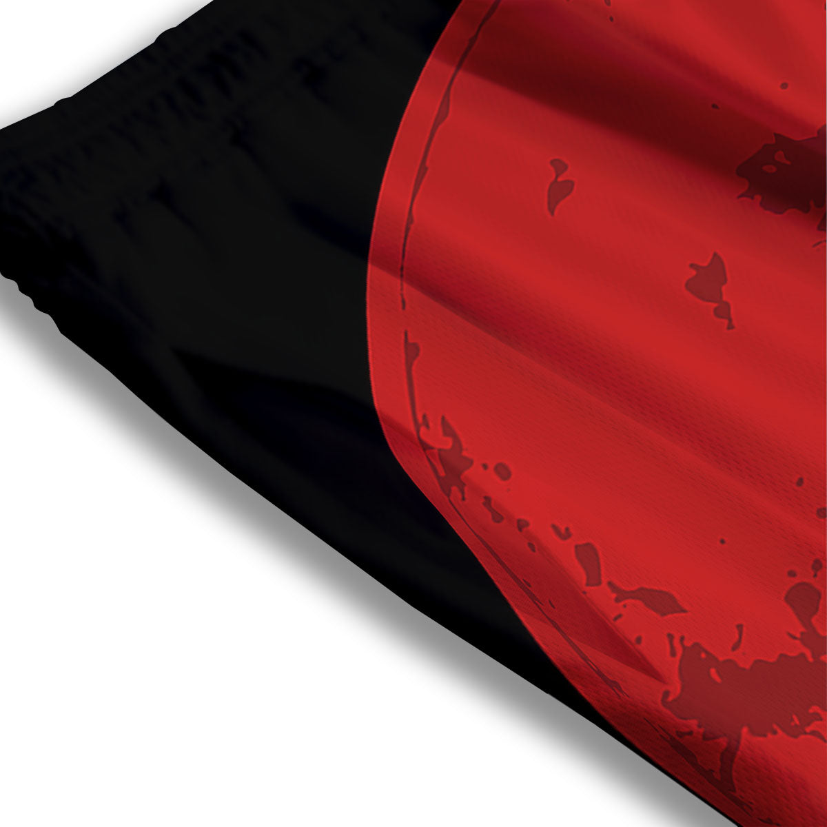 Samurai Red Sun Print Mesh Shorts