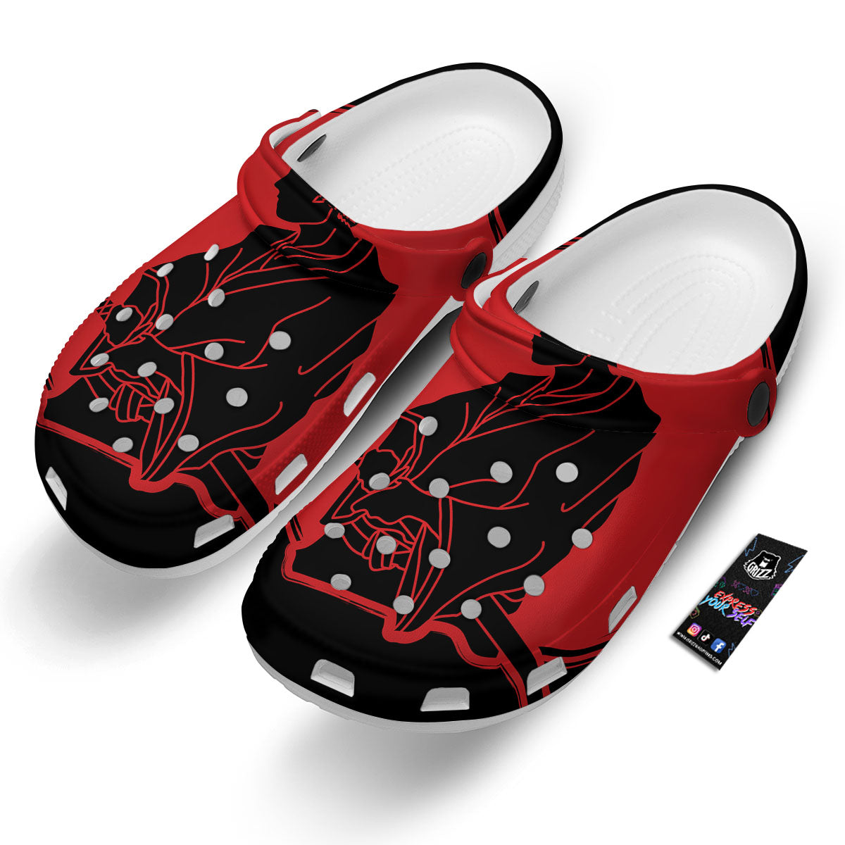 Samurai Red Sunset Print Clog-grizzshop