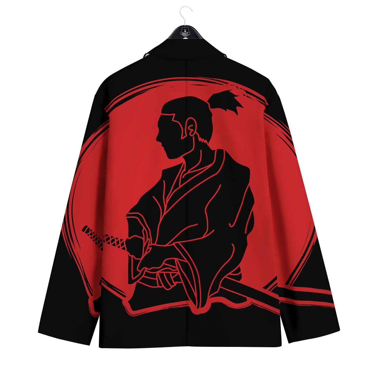 Samurai Red Sunset Print Men's Sport Coat-grizzshop