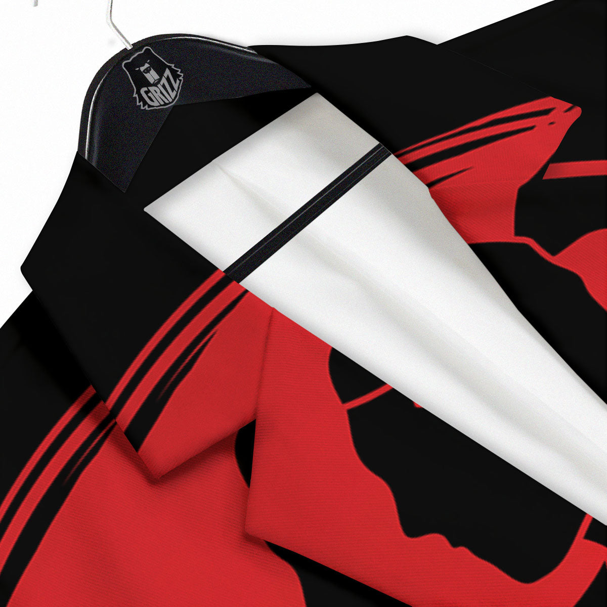 Samurai Red Sunset Print Men's Sport Coat-grizzshop