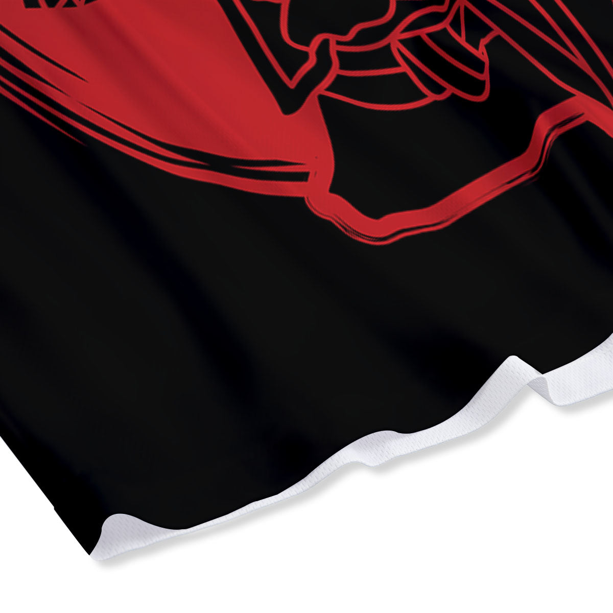 Samurai Red Sunset Print Mesh Shorts