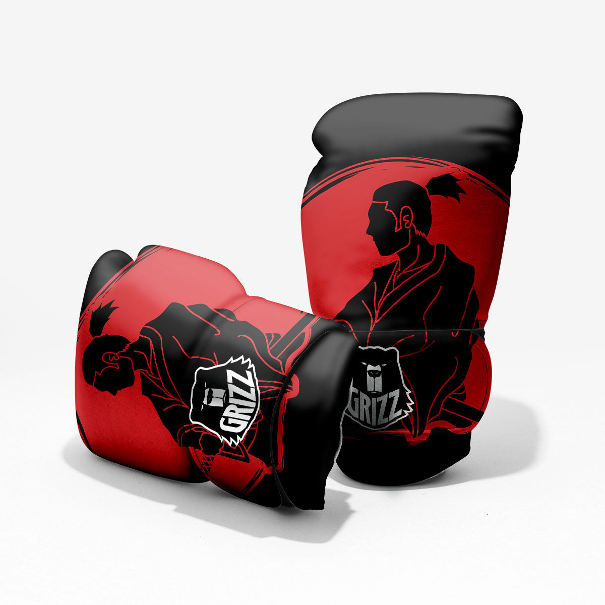 Samurai Red Sunset Print Pro Boxing Glove