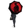 Samurai Red Sunset Print Umbrella-grizzshop