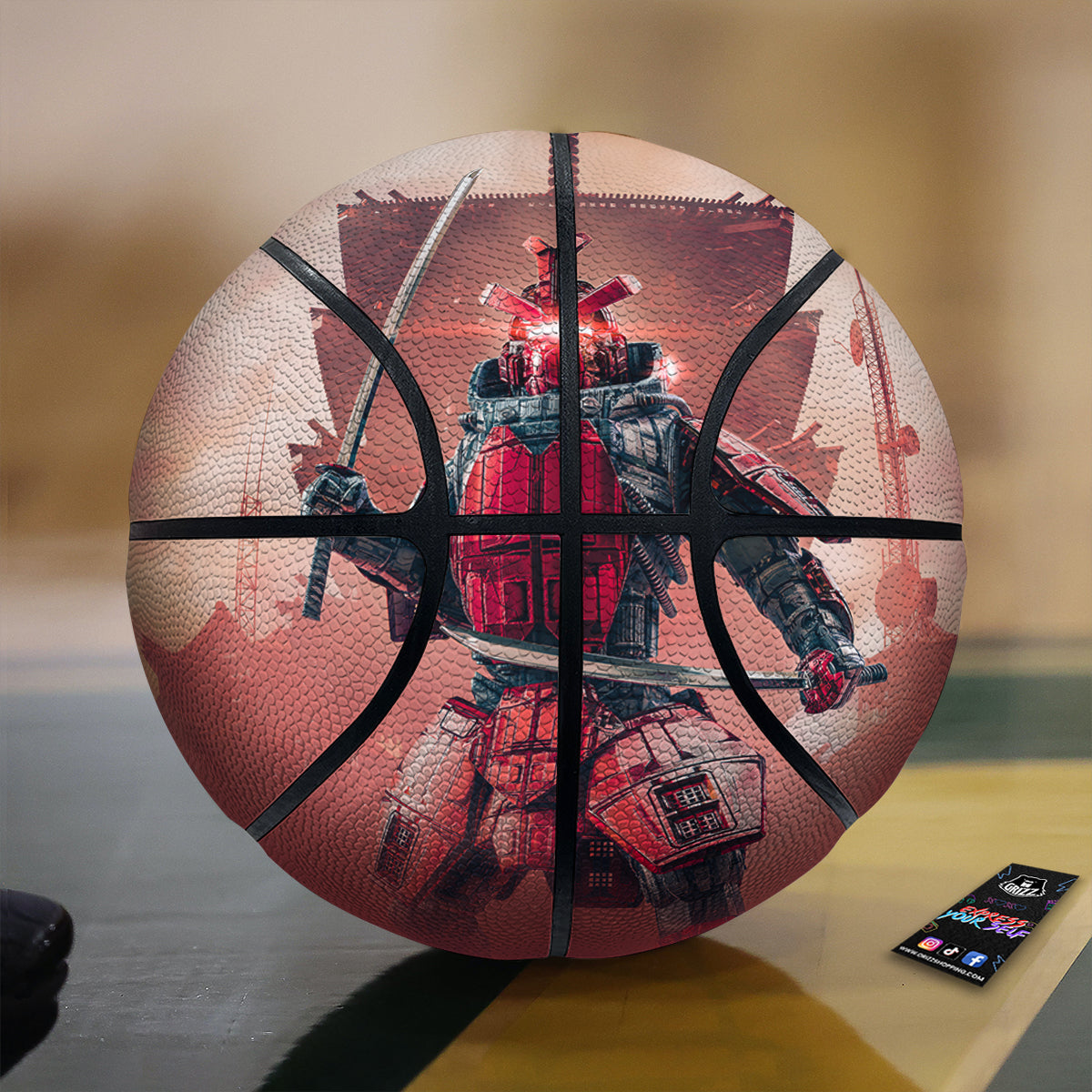 Samurai Robot Print Basketball-grizzshop