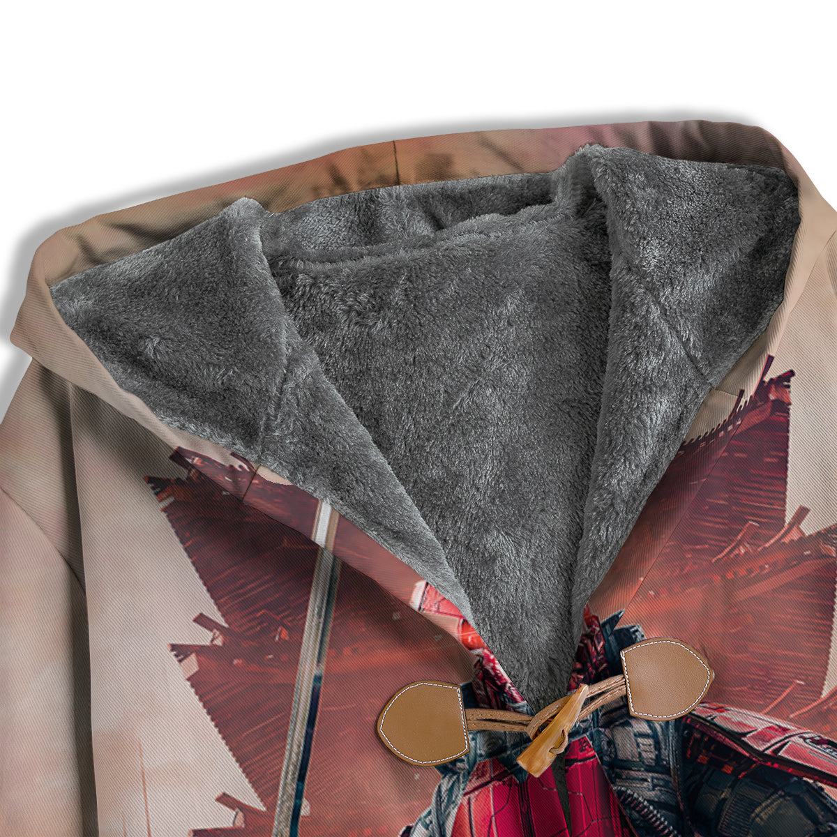 Samurai Robot Print Men's Windbreaker Jacket-grizzshop