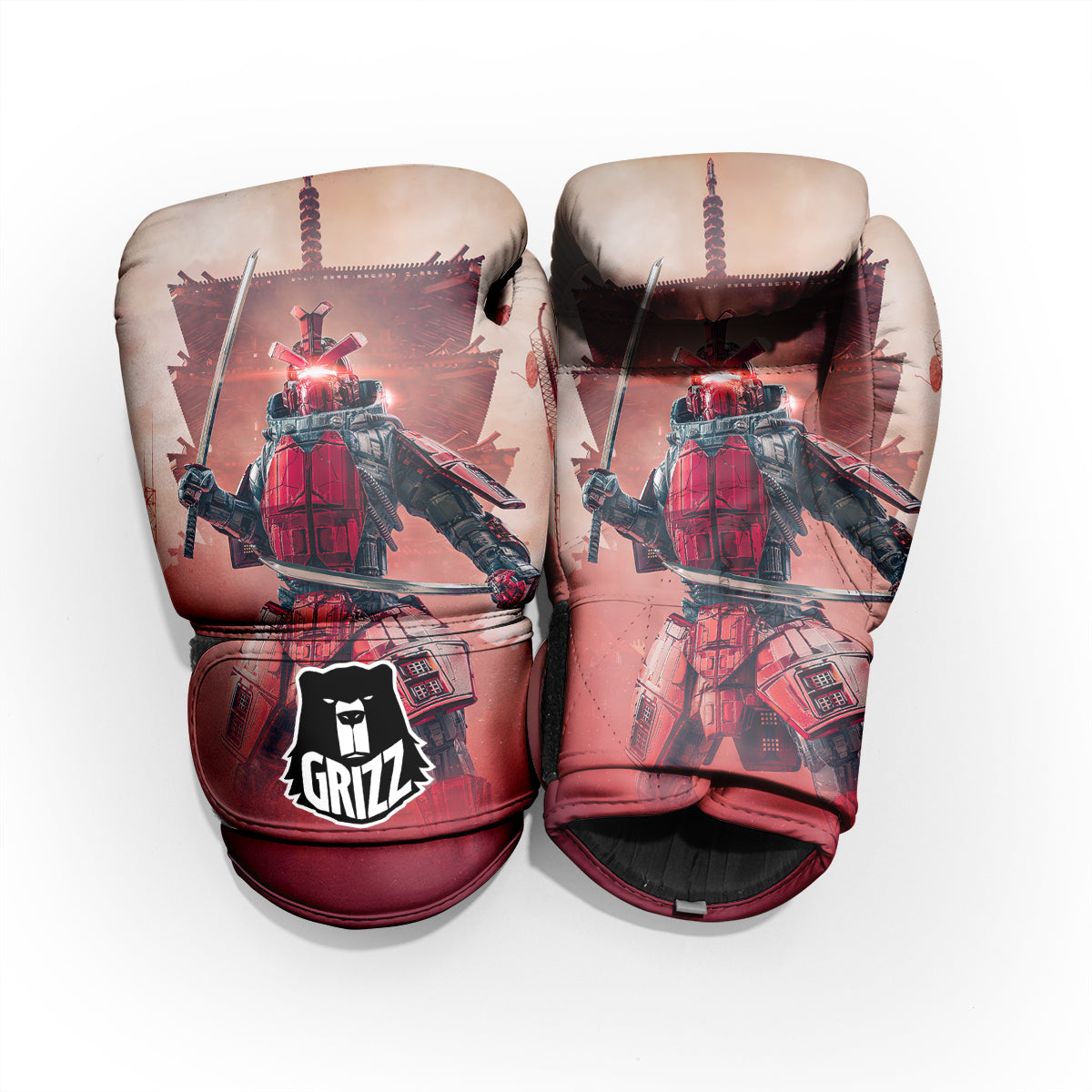 Samurai Robot Print Pro Boxing Glove