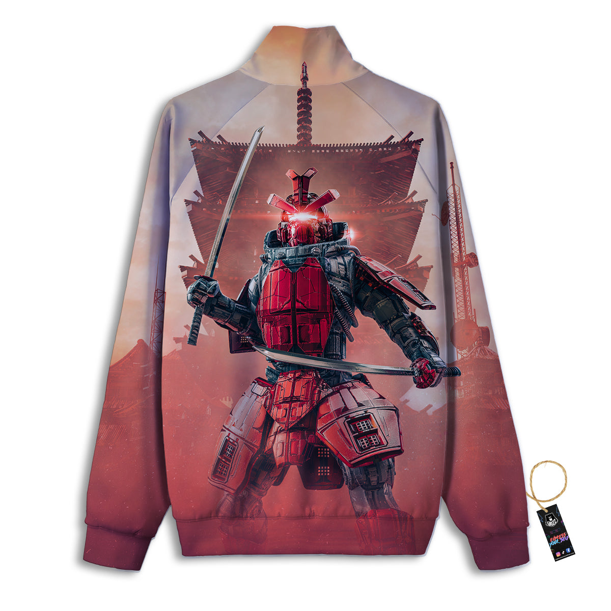 Samurai Robot Print Track Jacket-grizzshop