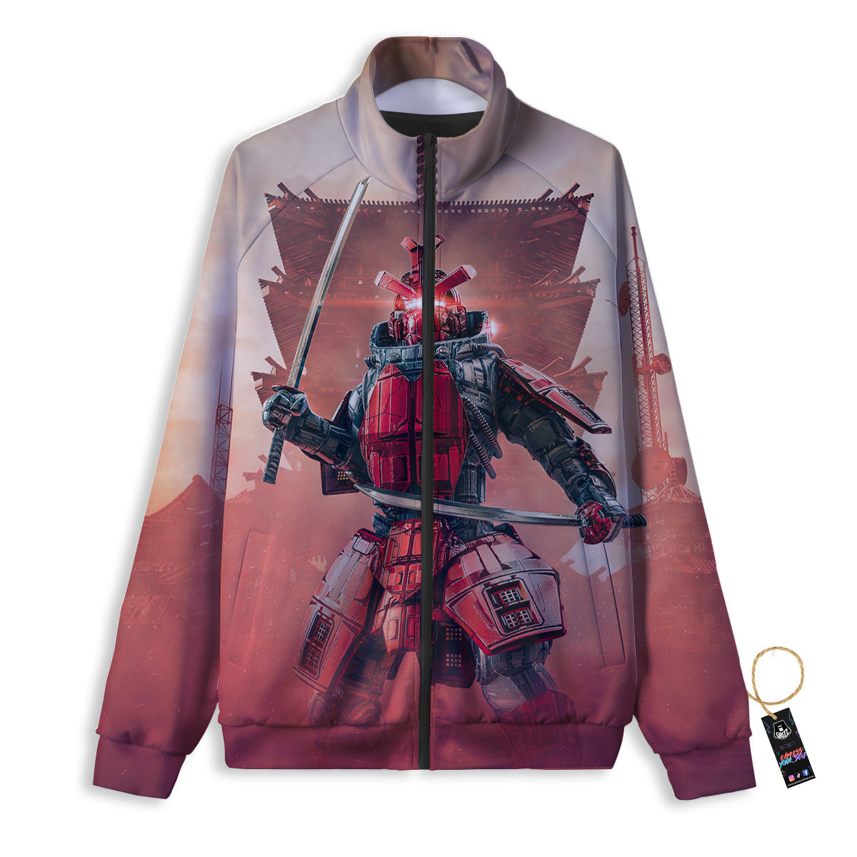 Samurai Robot Print Track Jacket-grizzshop