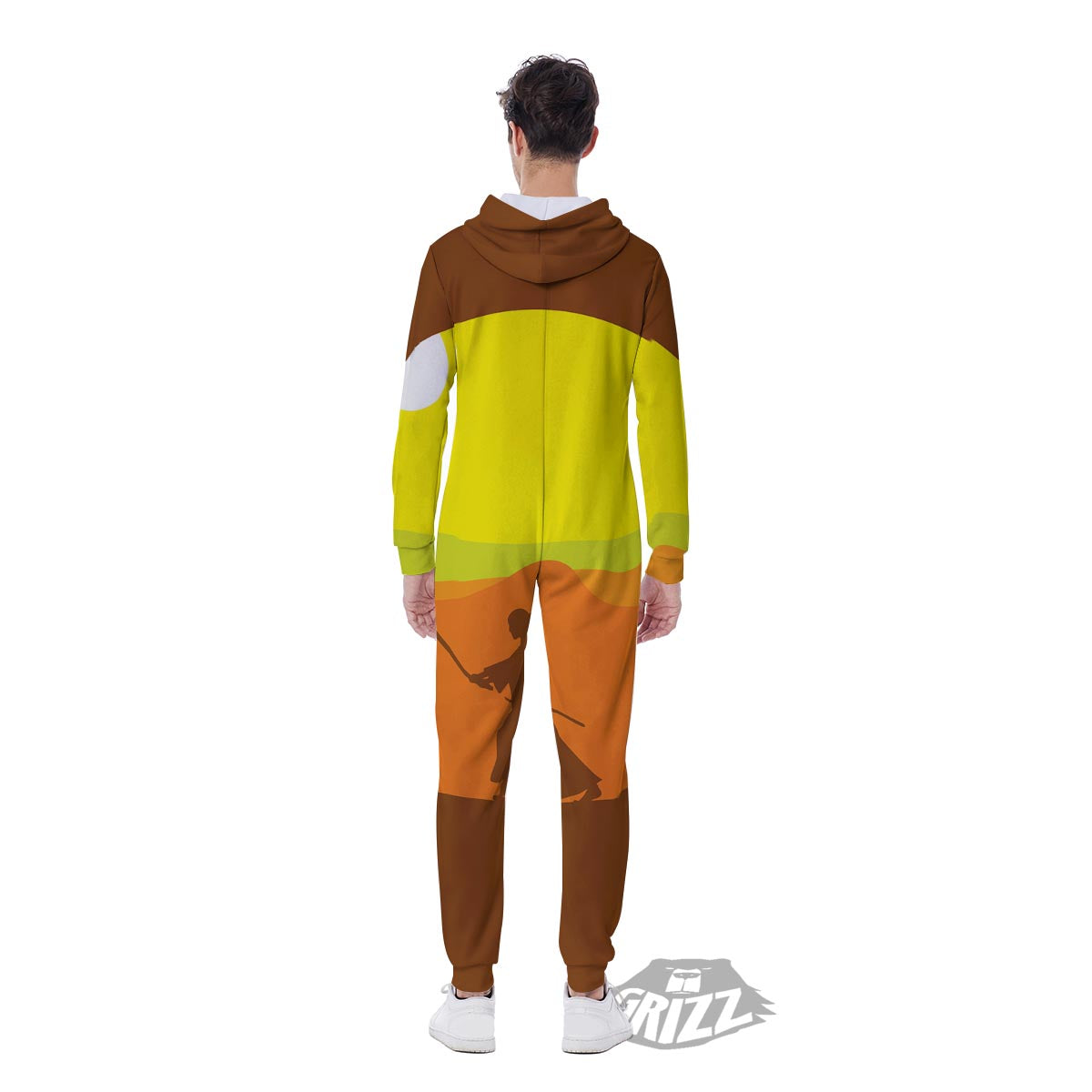 Samurai Sunset Japanese Print Men's Jumpsuit-grizzshop