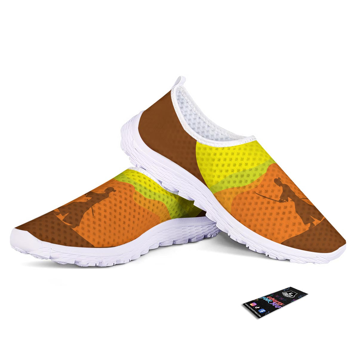 Samurai Sunset Japanese Print Nurse Shoes-grizzshop