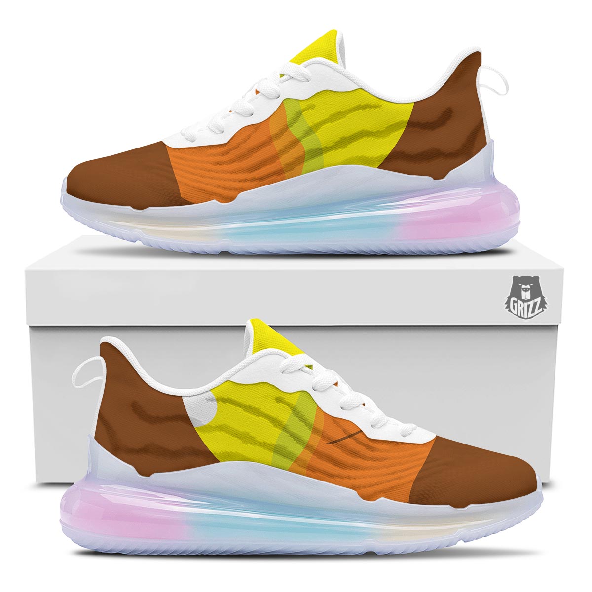 Samurai Sunset Japanese Print Running Sneakers-grizzshop