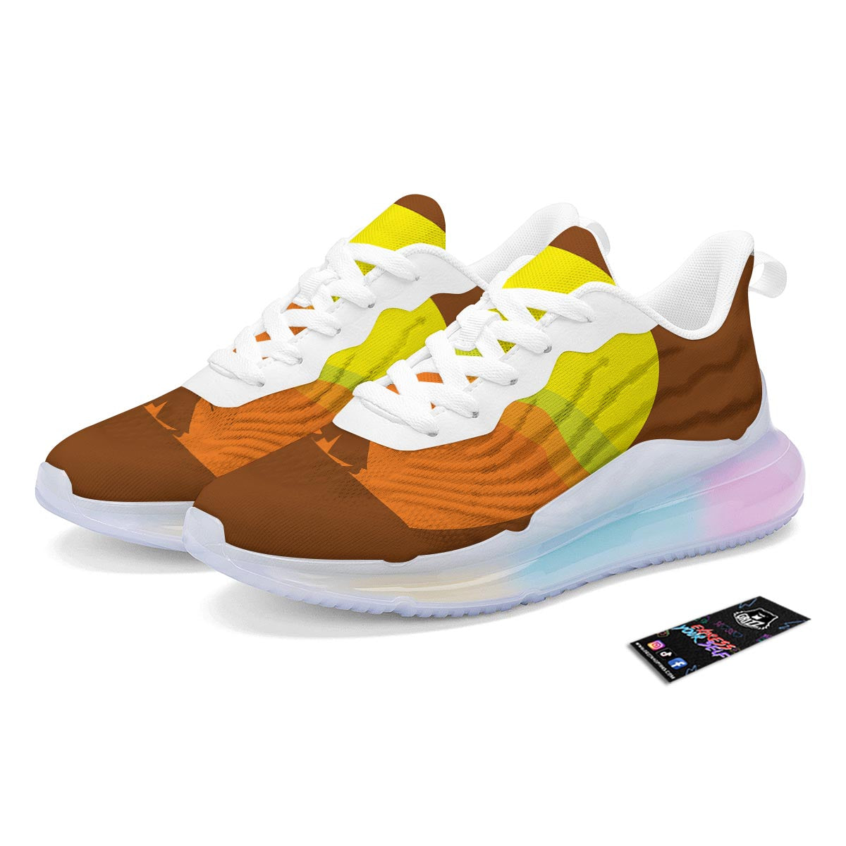 Samurai Sunset Japanese Print Running Sneakers-grizzshop