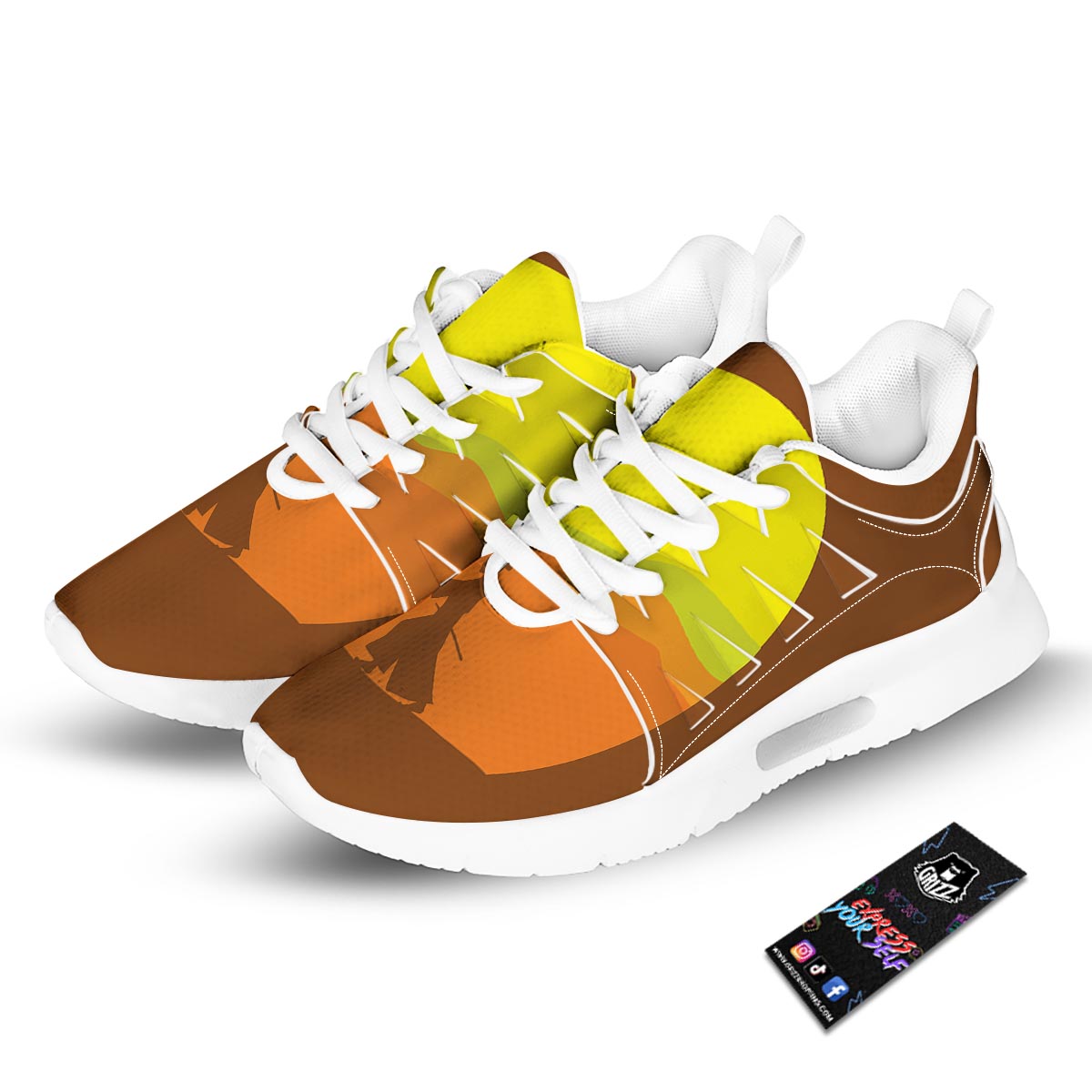 Samurai Sunset Japanese Print Tennis Shoes-grizzshop
