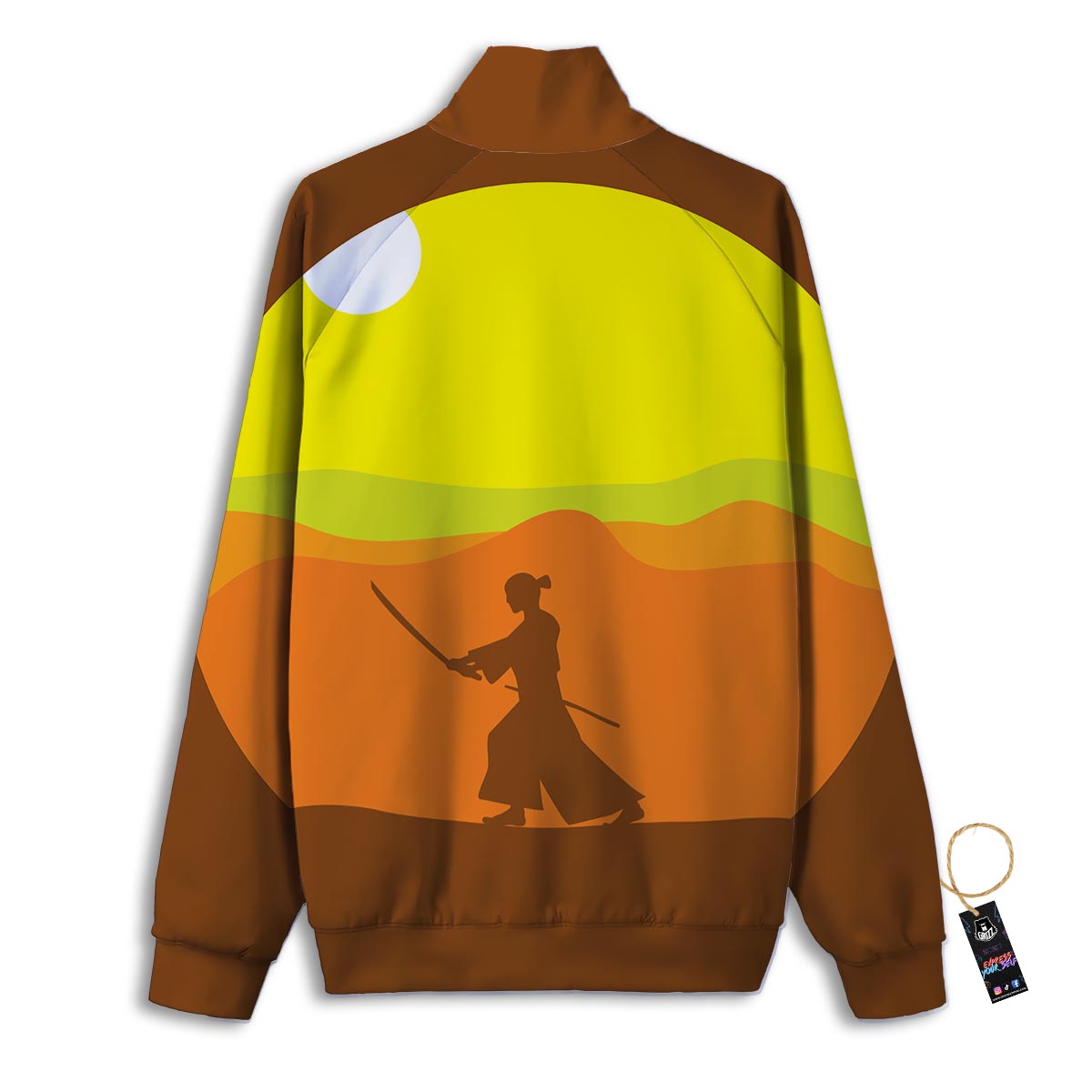 Samurai Sunset Japanese Print Track Jacket-grizzshop