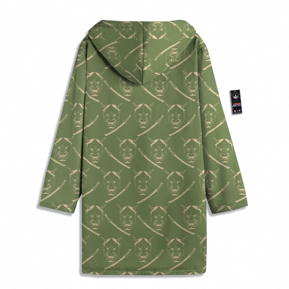 Samurai Warrior Mask Japanese Print Pattern Men's Windbreaker Jacket-grizzshop