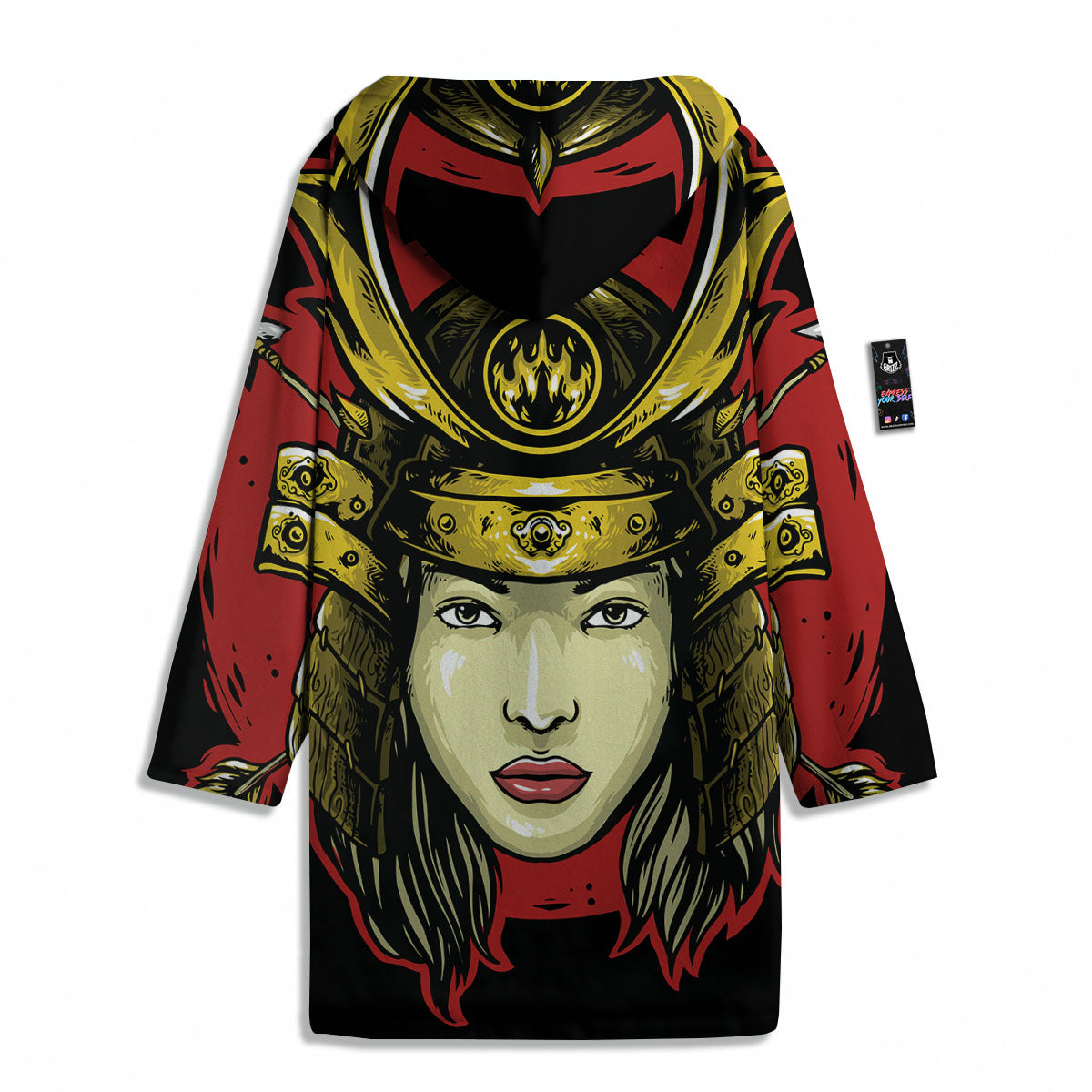 Samurai Woman Japanese Print Men's Windbreaker Jacket-grizzshop
