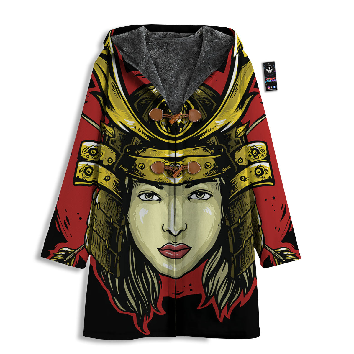 Samurai Woman Japanese Print Men's Windbreaker Jacket-grizzshop