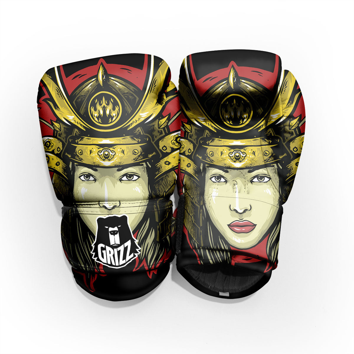 Samurai Woman Japanese Print Pro Boxing Glove