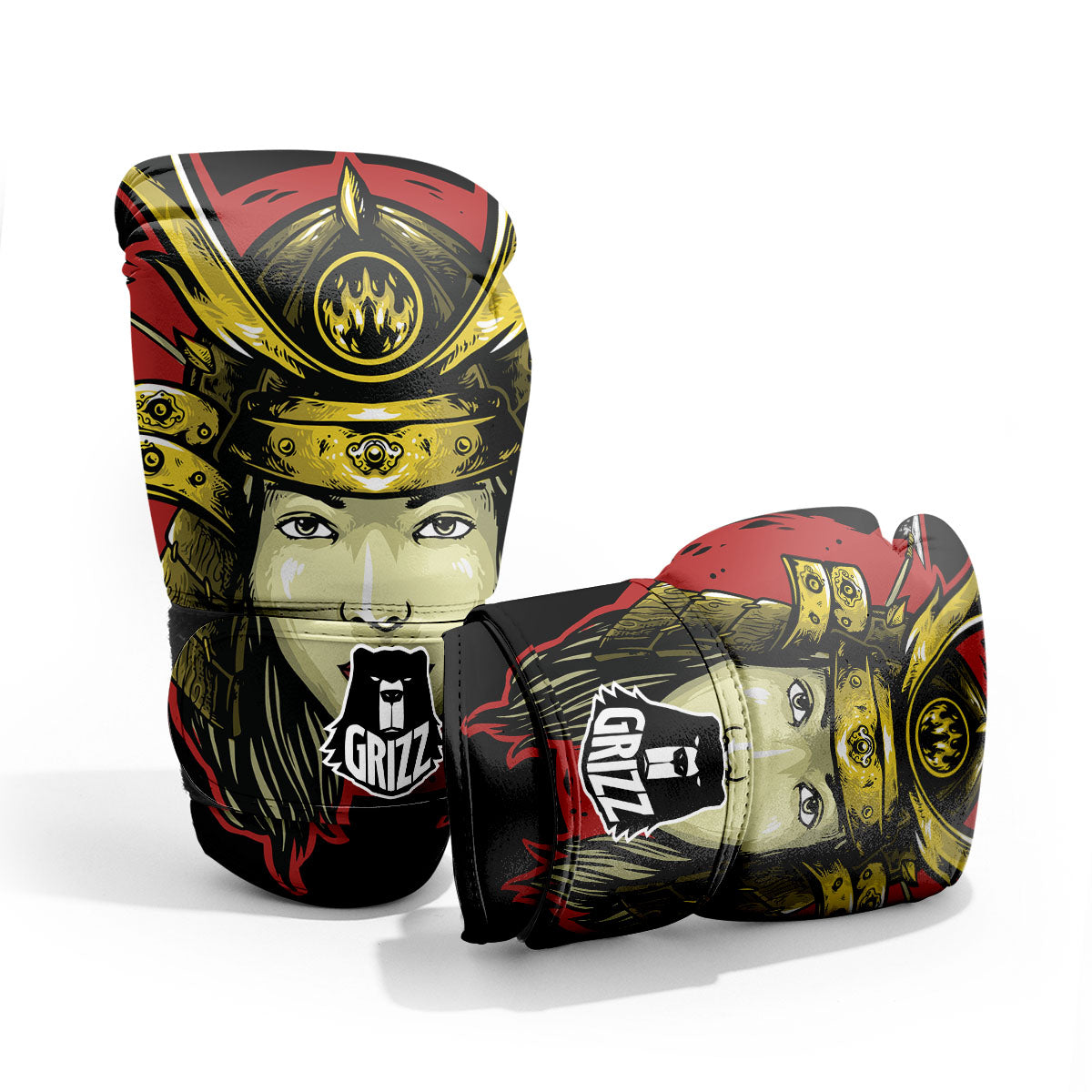 Samurai Woman Japanese Print Pro Boxing Glove
