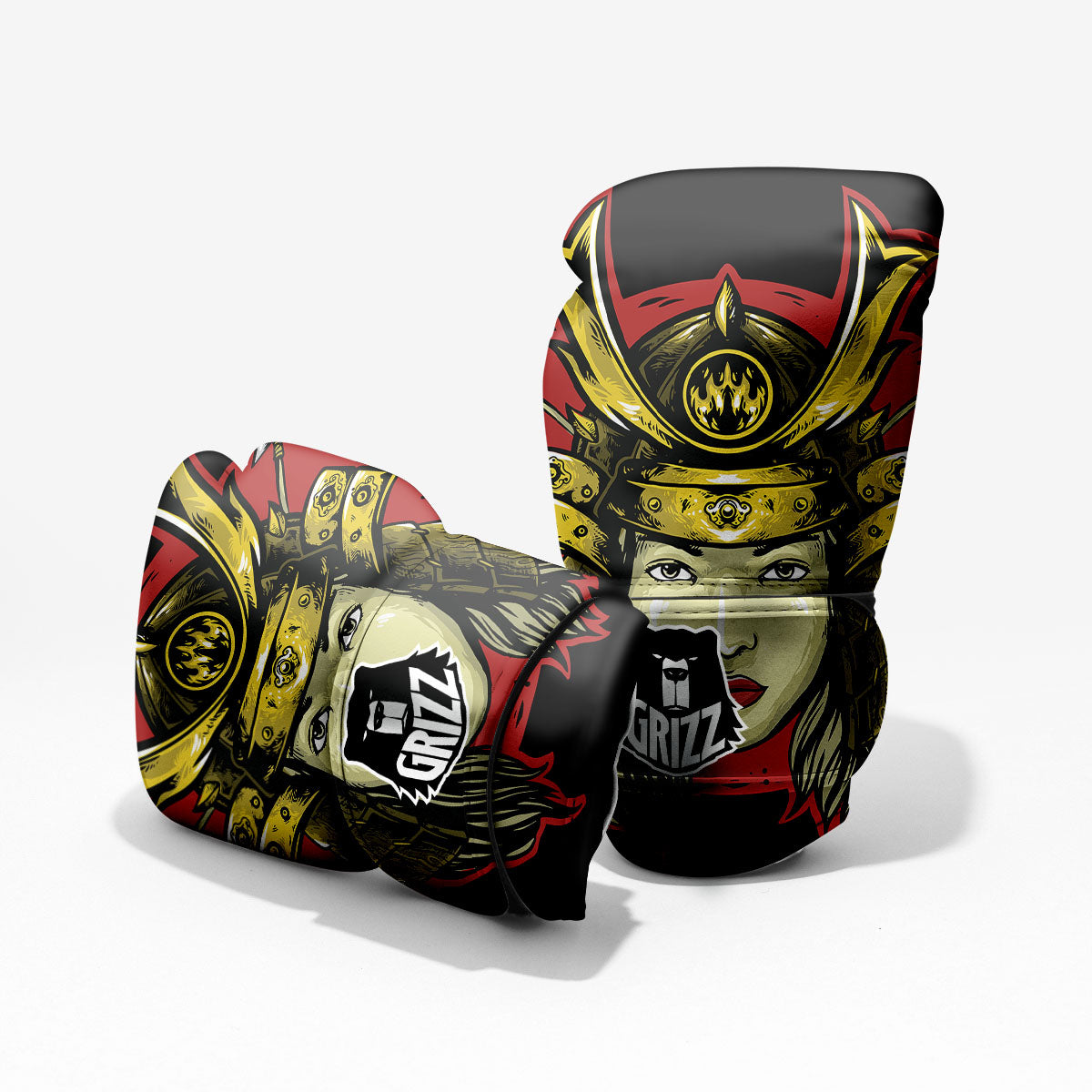 Samurai Woman Japanese Print Pro Boxing Glove