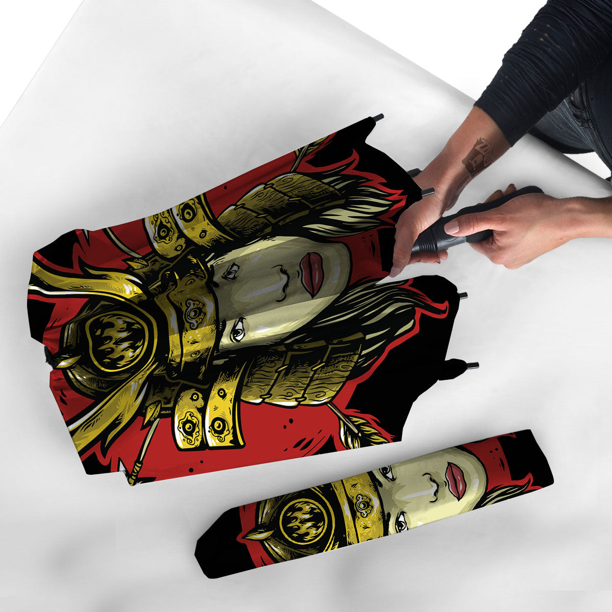 Samurai Woman Japanese Print Umbrella-grizzshop
