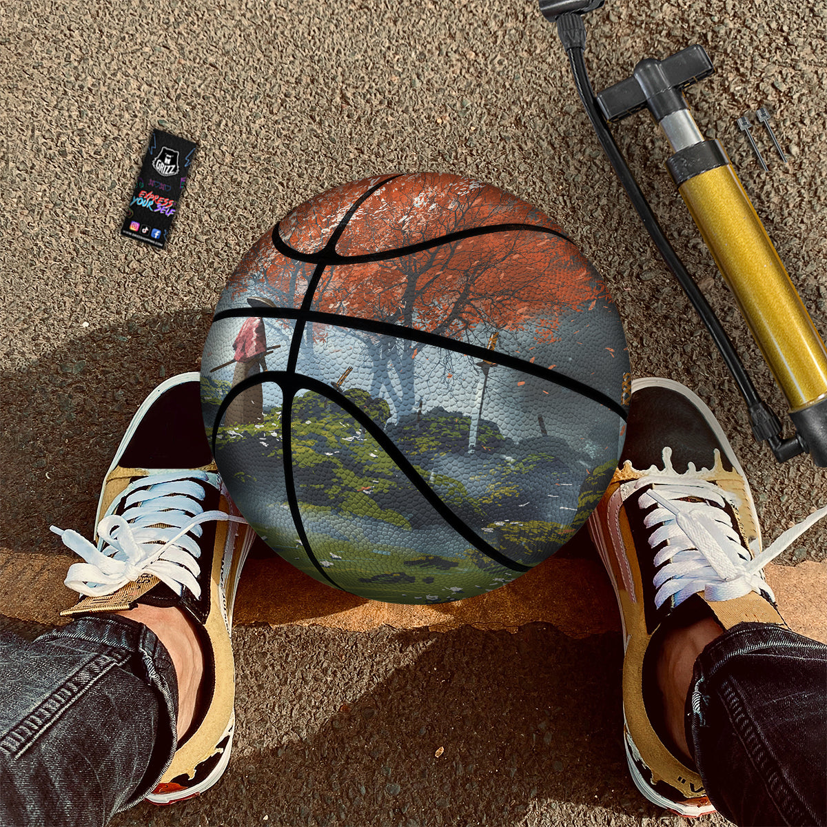 Samurai Fantasy Print Basketball