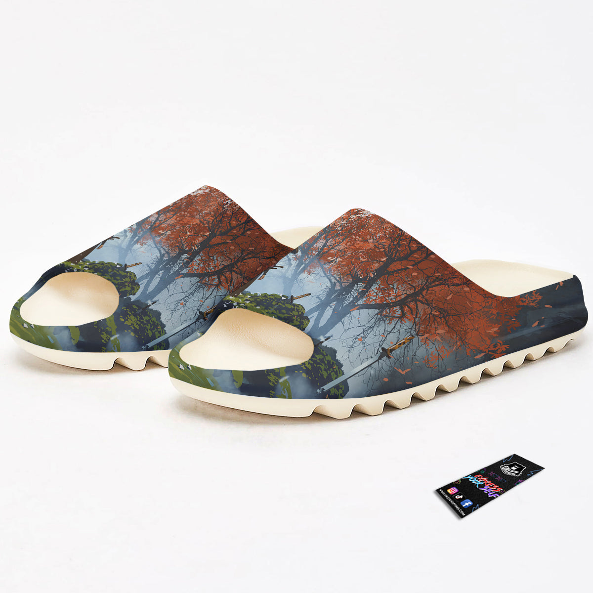 Samurai Fantasy Print Sandals-grizzshop