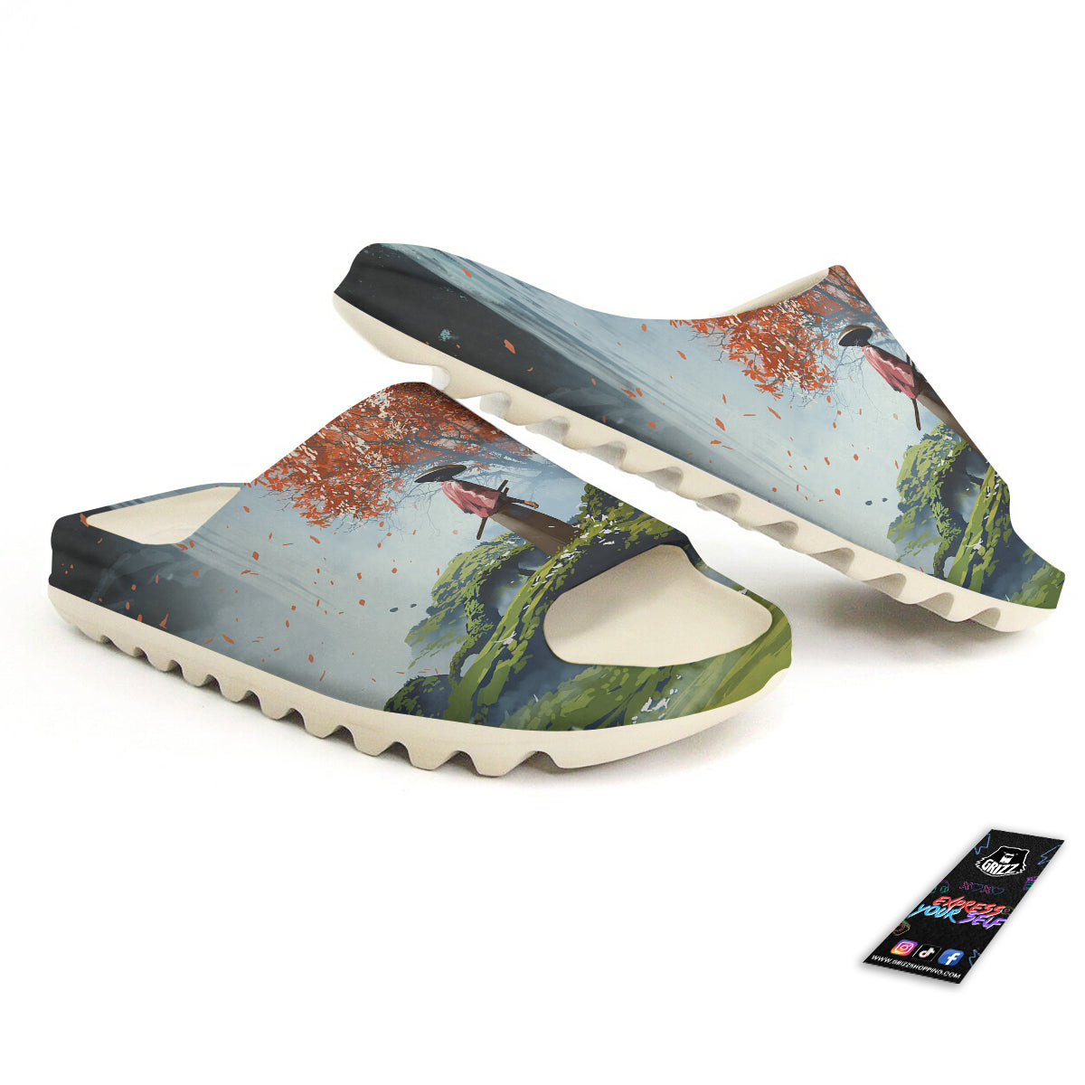 Samurai Fantasy Print Sandals-grizzshop