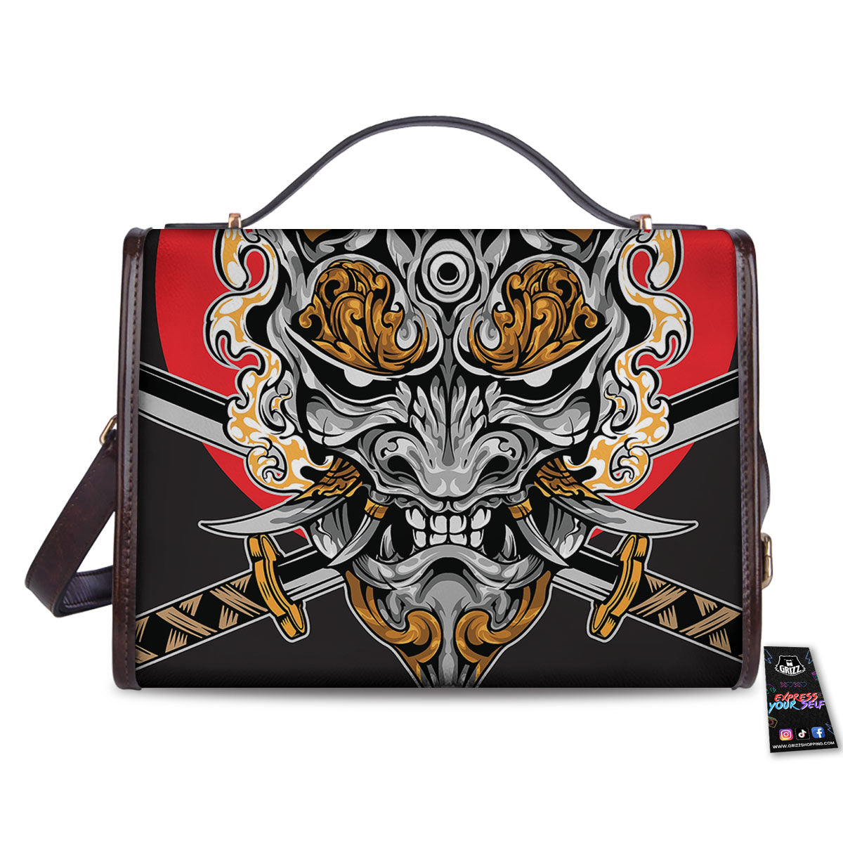 Samurai Ghost Japanese Print Women's Satchel Bag