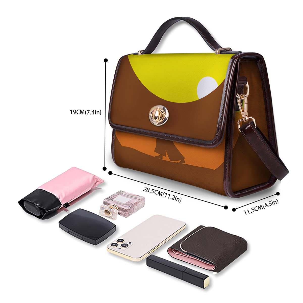 Samurai Sunset Japanese Print Women's Satchel Bag