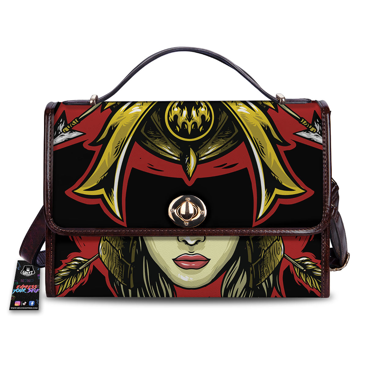 Samurai Woman Japanese Print Women's Satchel Bag
