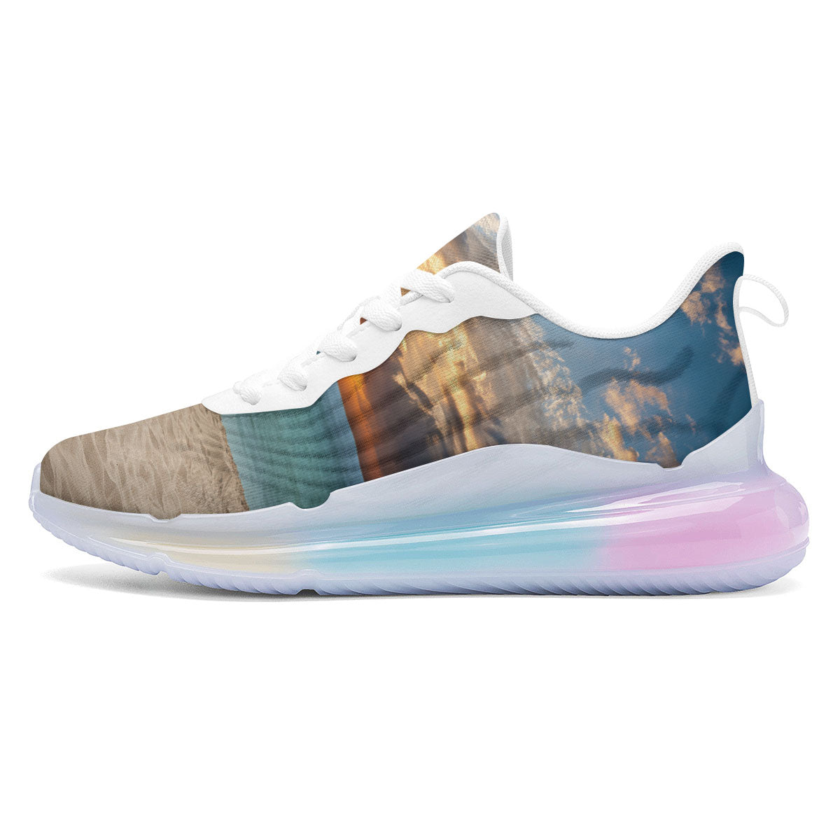 Sand Beach And Sunset Print Running Sneakers-grizzshop