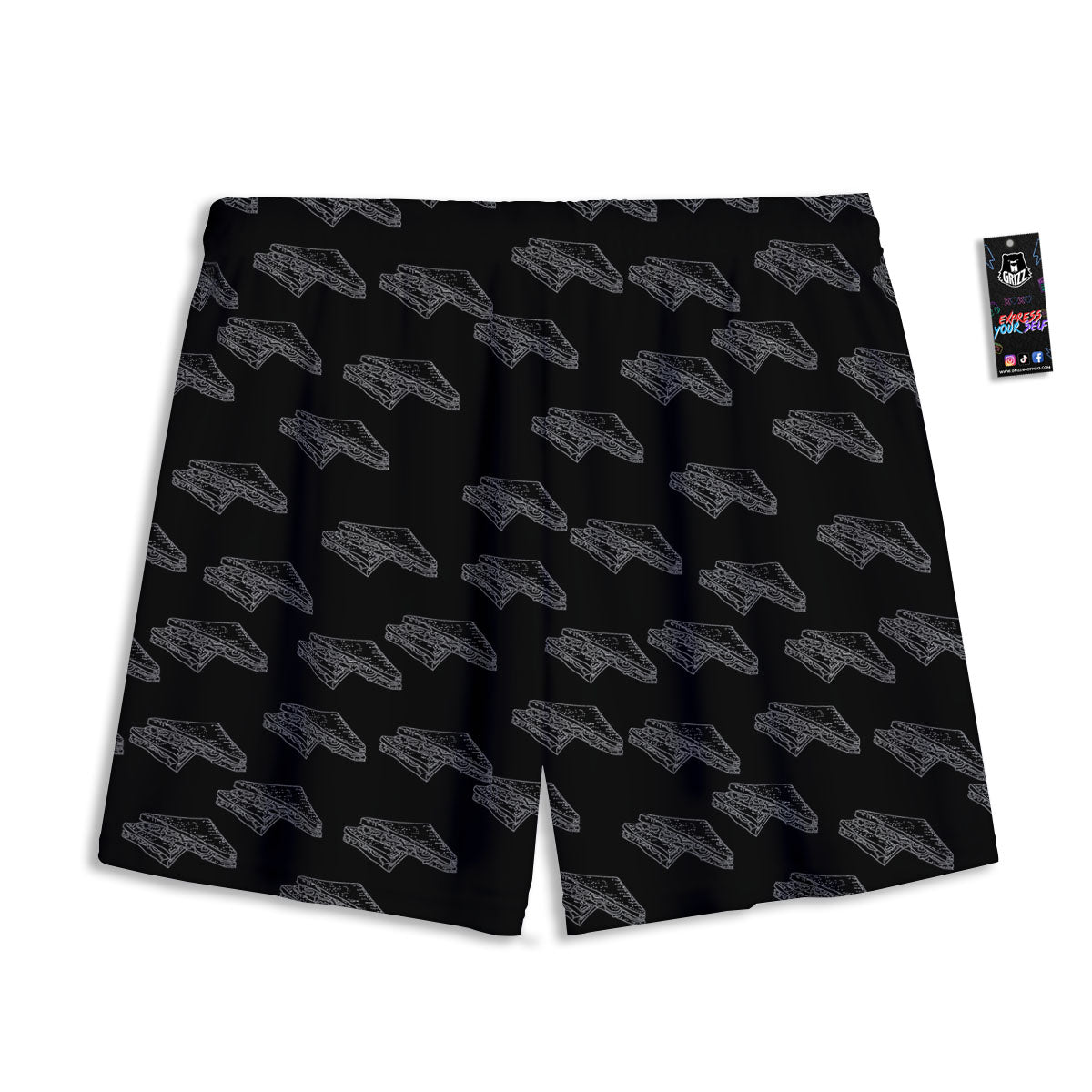 Saint Patrick's Day Green Clover Print Mesh Shorts