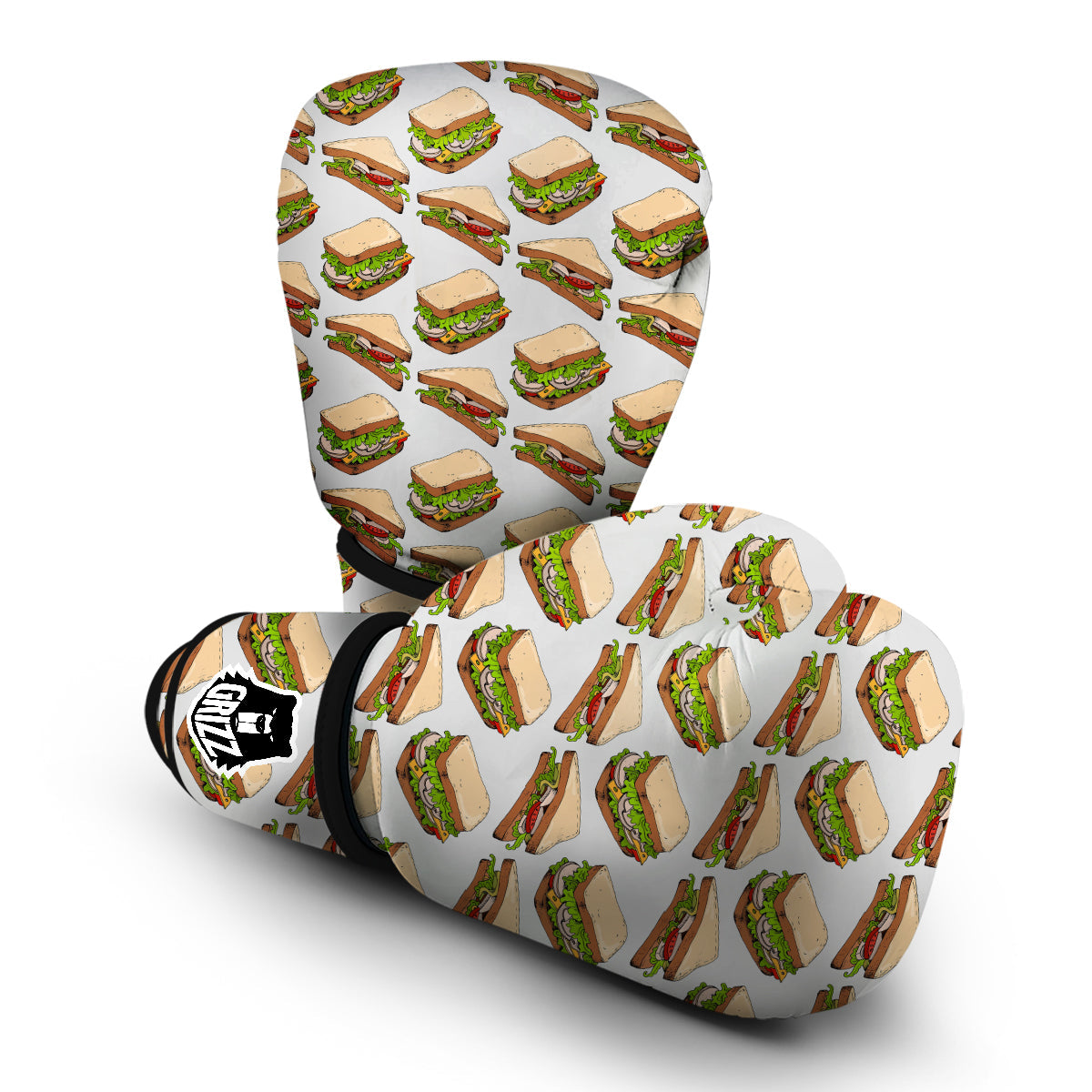 Sandwich Fast Food Print Pattern Boxing Gloves-grizzshop