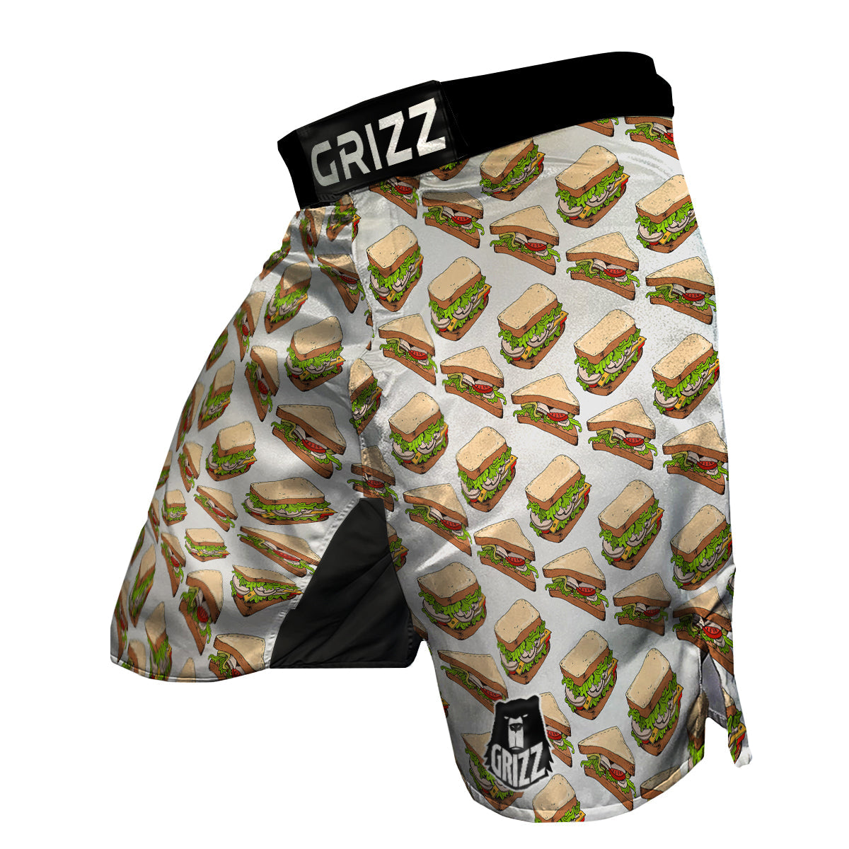 Sandwich Fast Food Print Pattern MMA Shorts-grizzshop