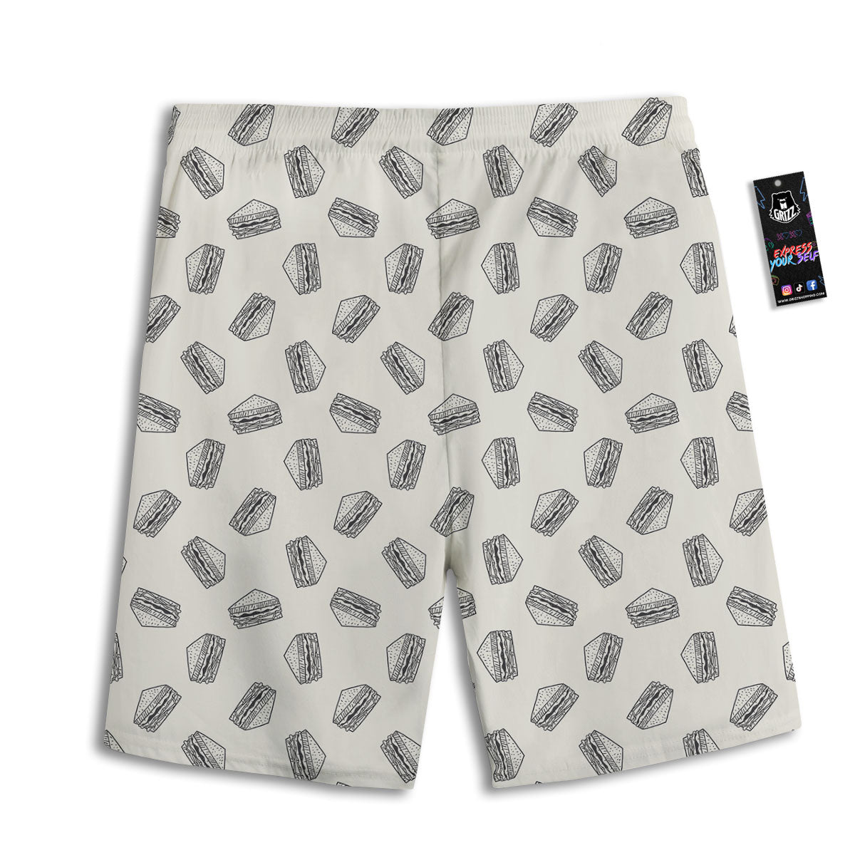 Sky Night Full Moon Print Men's Athletic Shorts