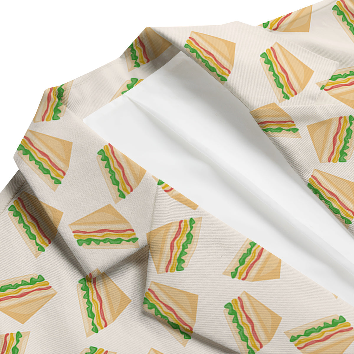 Sandwich Print Pattern Men's Blazer-grizzshop