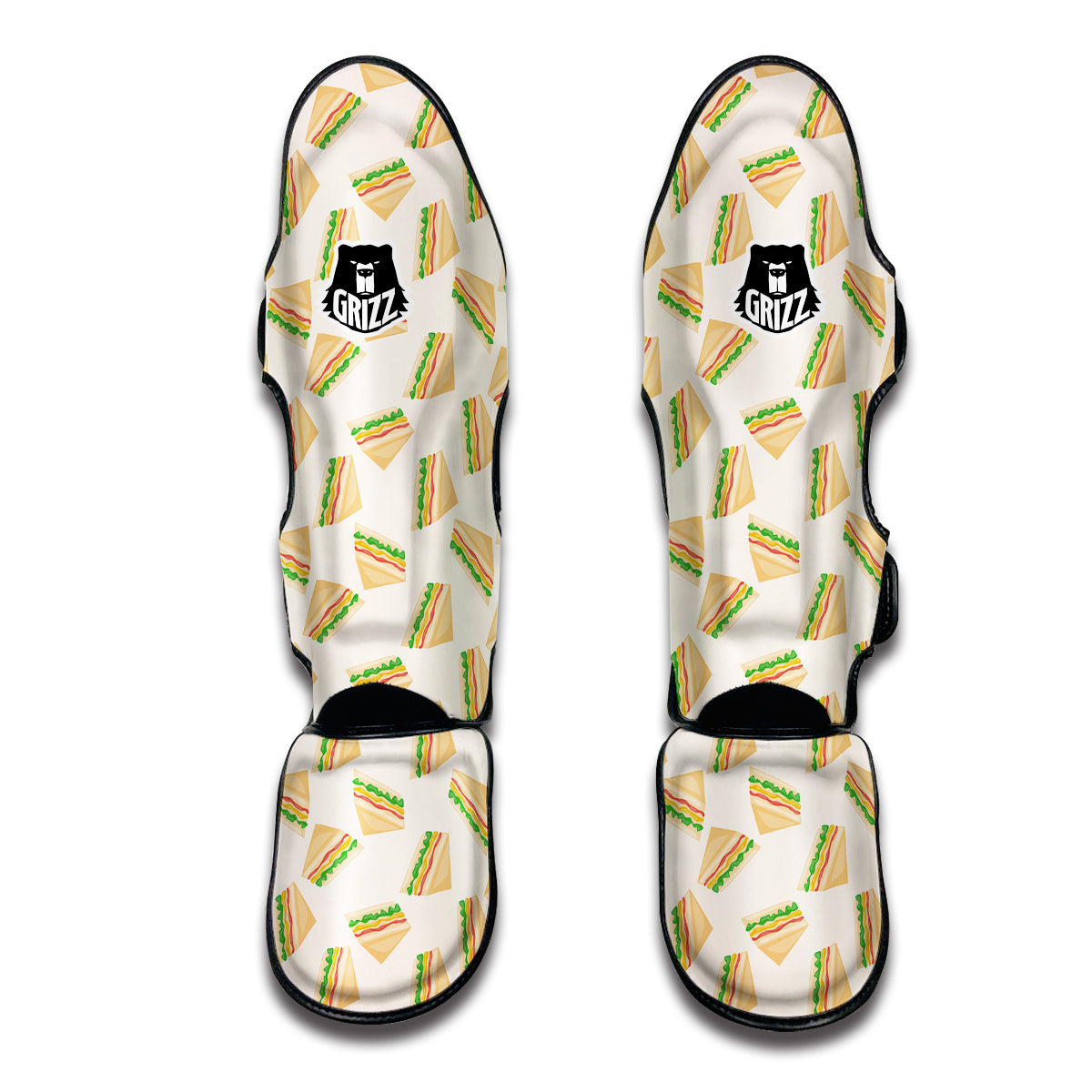 Sandwich Print Pattern Muay Thai Shin Guards-grizzshop