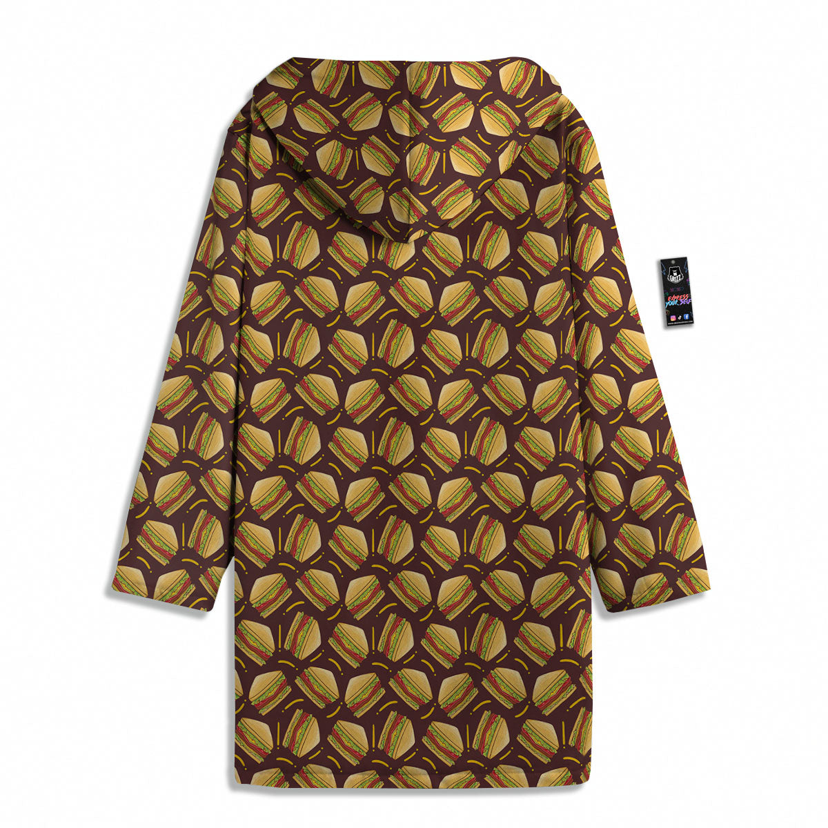 Sandwiches Brown Print Pattern Men's Windbreaker Jacket-grizzshop