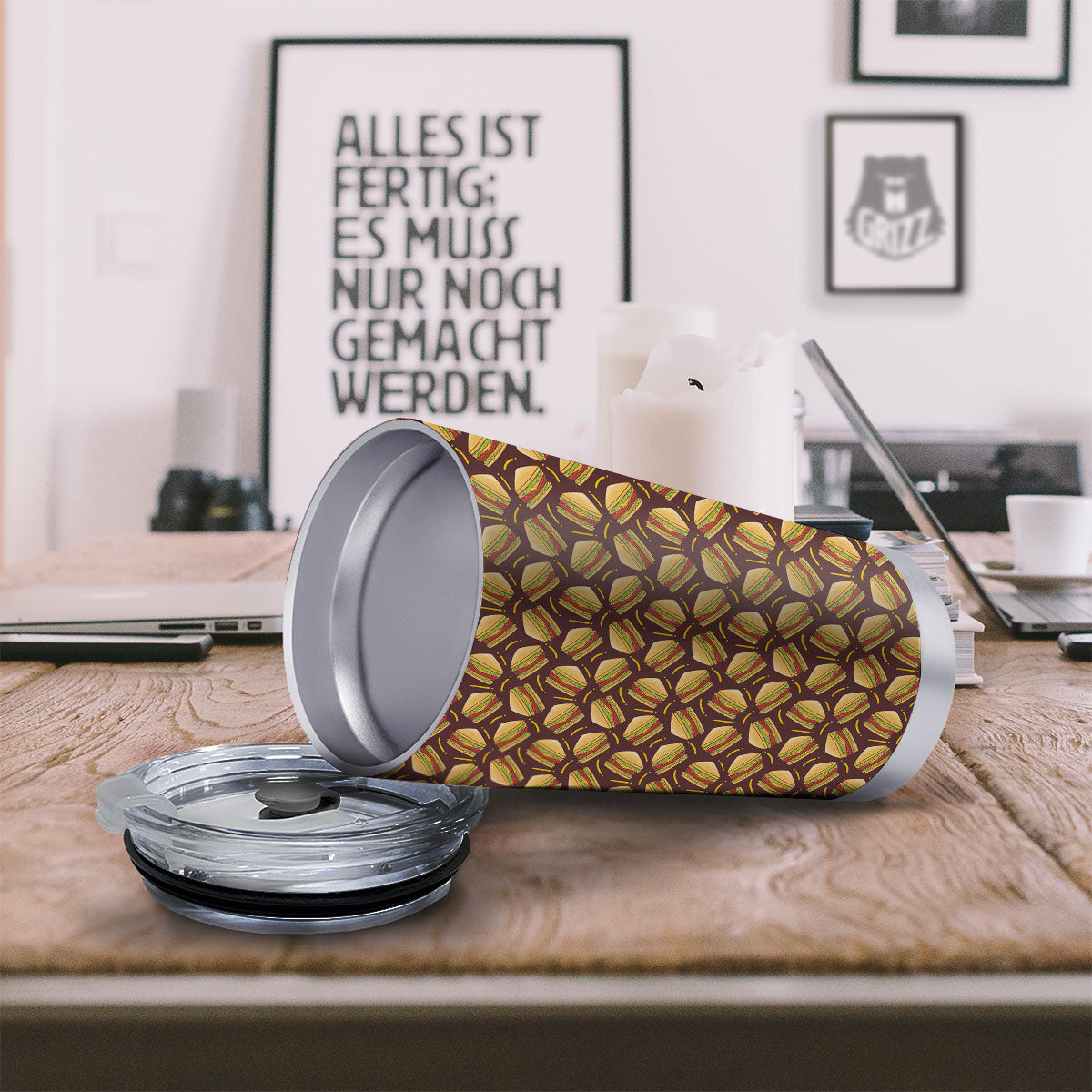 Sandwiches Brown Print Pattern Tumbler-grizzshop