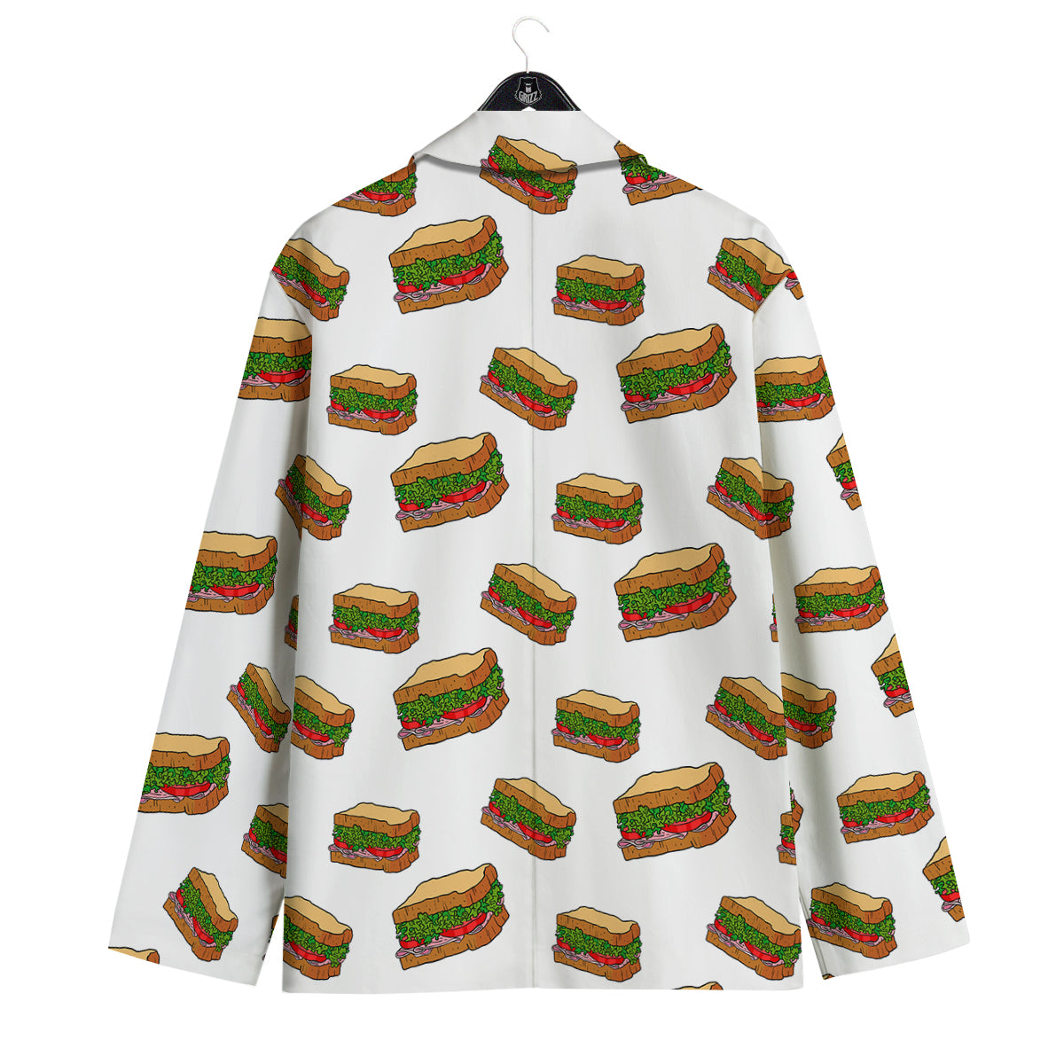 Sandwiches White Print Pattern Men's Sport Coat-grizzshop