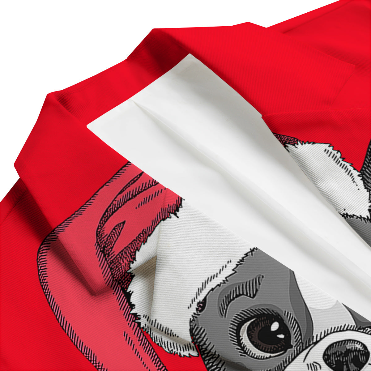 Santa Christmas French Bulldog Print Men's Blazer-grizzshop