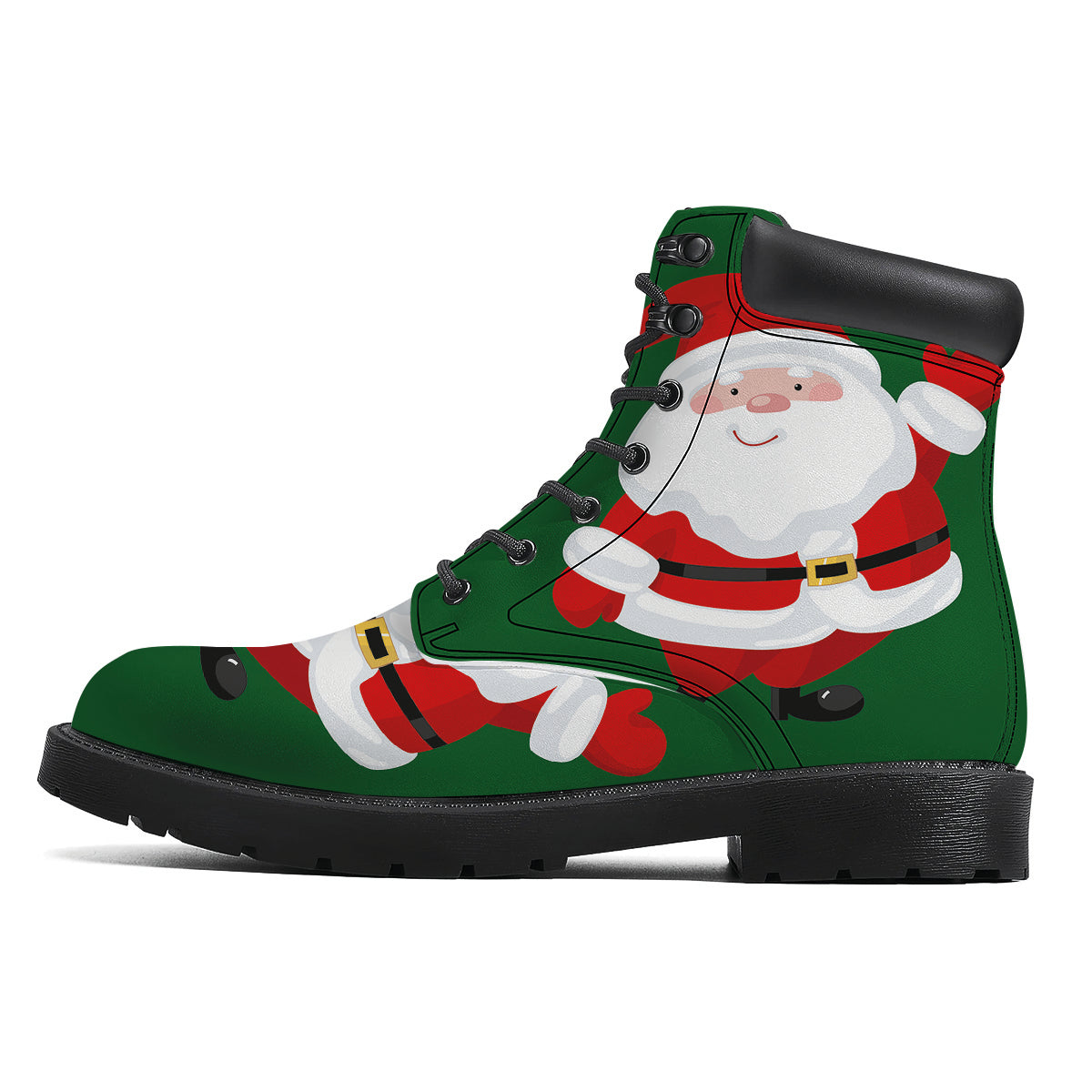 Santa Claus Cartoon Print Boots-grizzshop